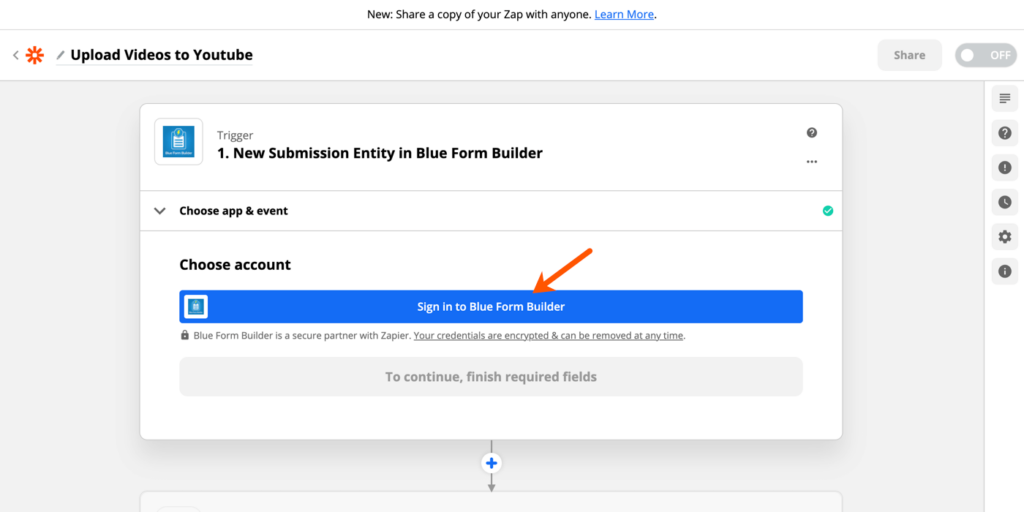 Sign in to Blue Form Builder