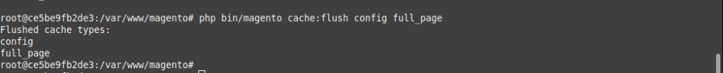 Refresh cache using the following command lines