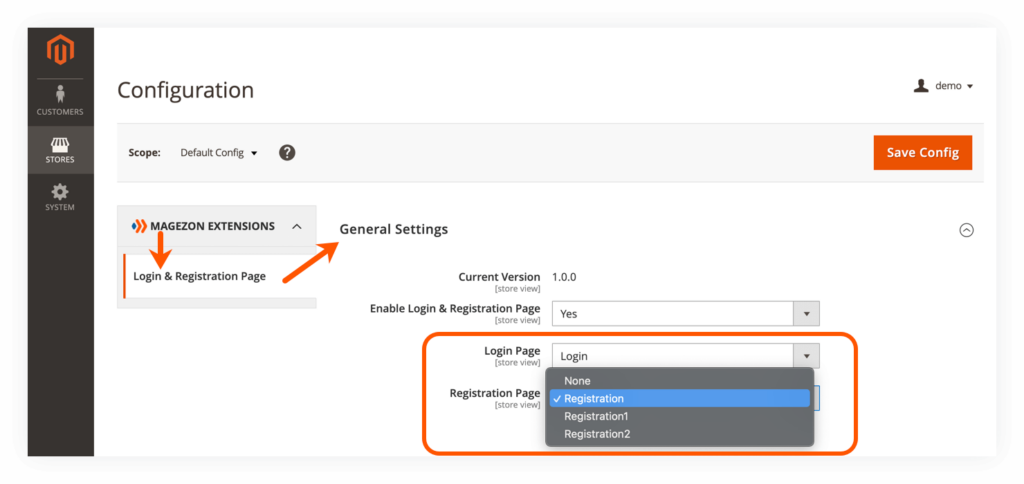 Assign a specific layout to login and registration page