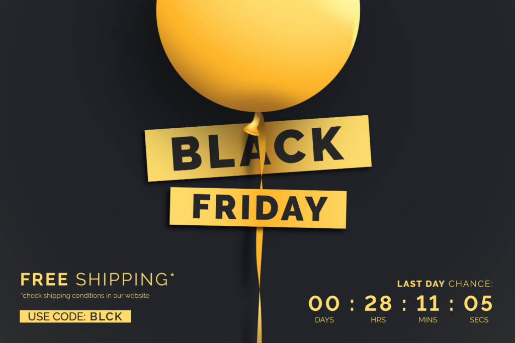 Premium Vector  Set of golden countdown timer for black friday modern clock  countdown display