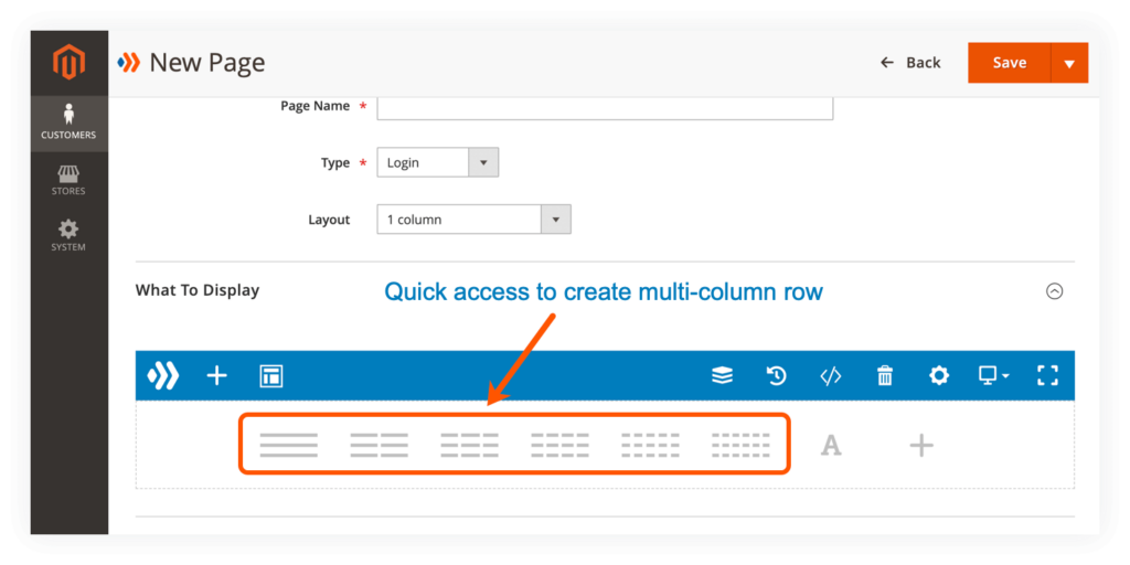 Quickly create multiple columns in Magento 2 Login & Registration Page