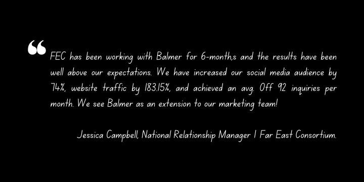 Balmer Agency testimonial