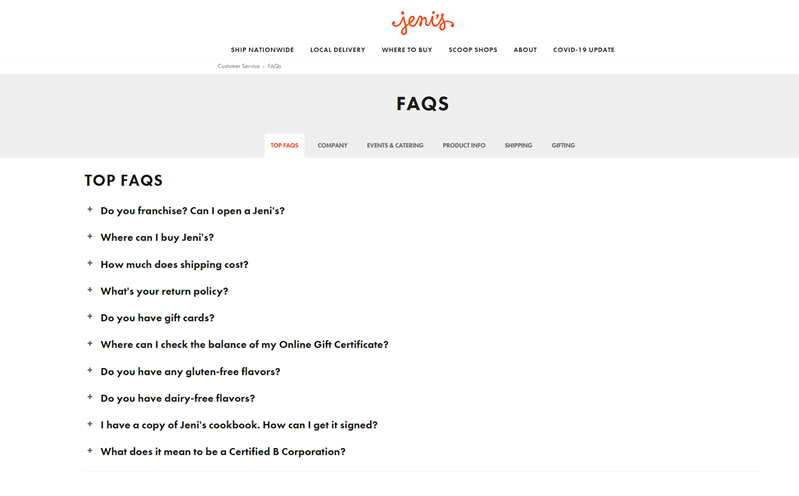 What are frequently asked questions? - Jeni's shop
