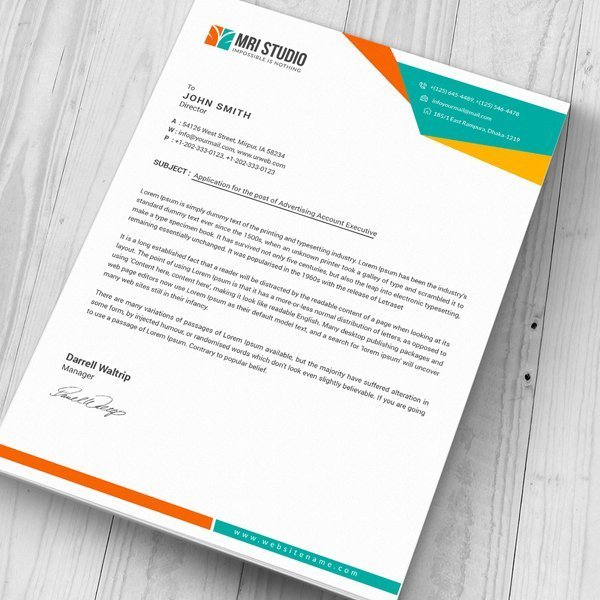 letterhead example