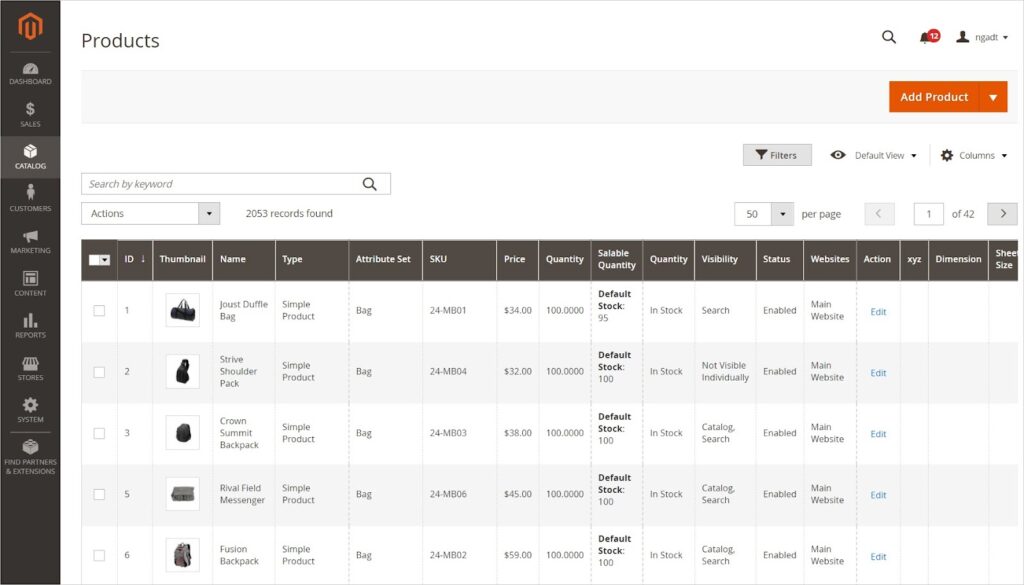 magento-product-grid