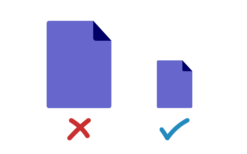 small size is better when it comes to sending files via email