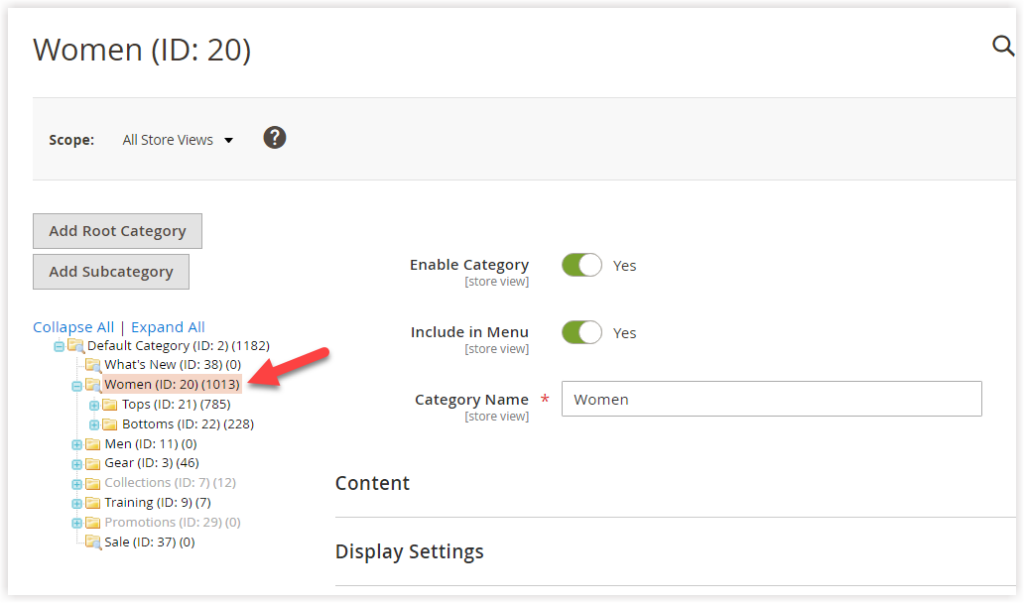 create-magento-category-choose-subcategory-women