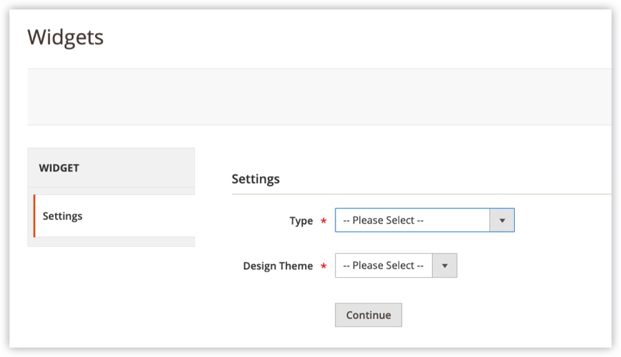 Widget settings | Magento display products on homepage