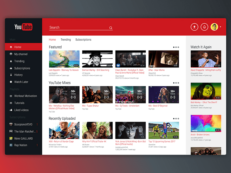 Youtube website. Youtube Интерфейс. Интерфейс ютуба для веб-дизайна. Интерфейс ютуба 2017. Ютуб web.
