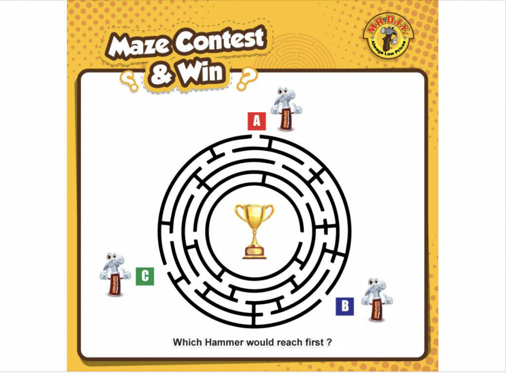 Maze Contest - Facebook giveaway ideas