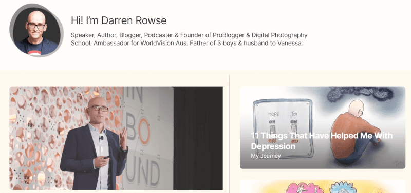 Darren Rowse, one of the first professional bloggers in the world