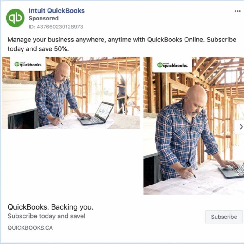 CTA example Quickbooks 