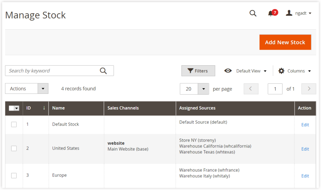 stocks management in magento 2 multi stock inventory MSI