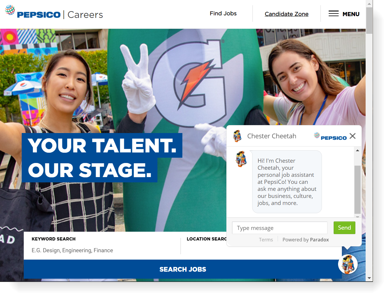 pepsi-recruitment-page