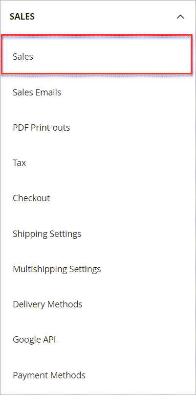 Shopping Cart Settings