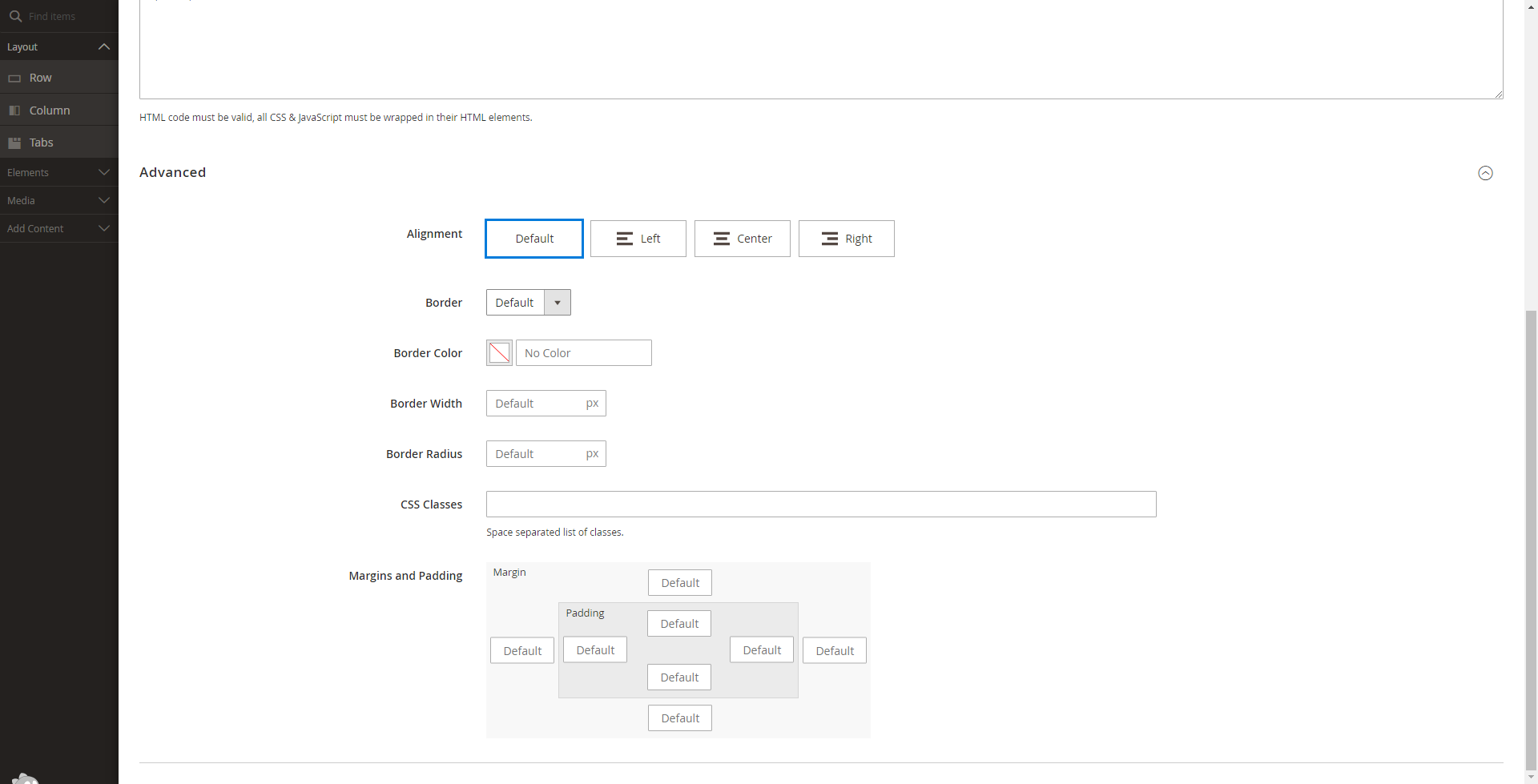 Form Editor for each content type