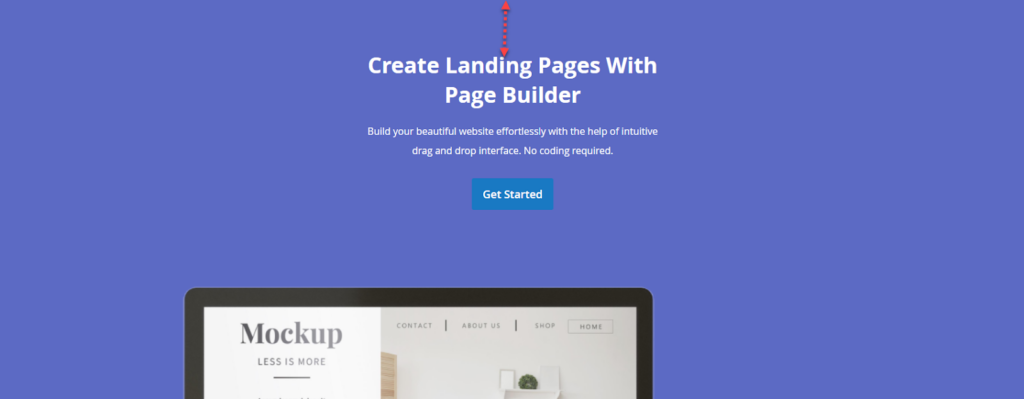 magento 2 real landing page part 1 banner button content padding  on the frontend