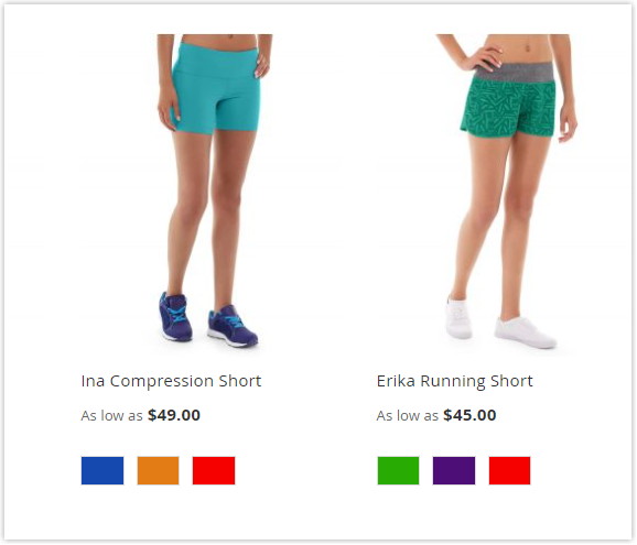Magento 2 Color swatches on the  category page