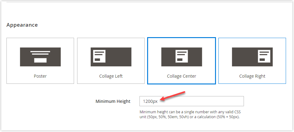 magento 2 landing page - minimum height