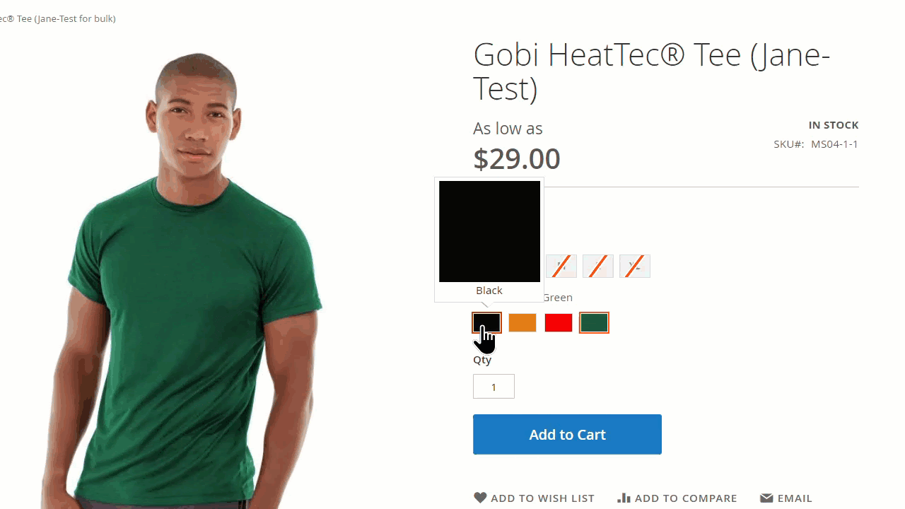 Magento 2 Color Swatches on the frontend