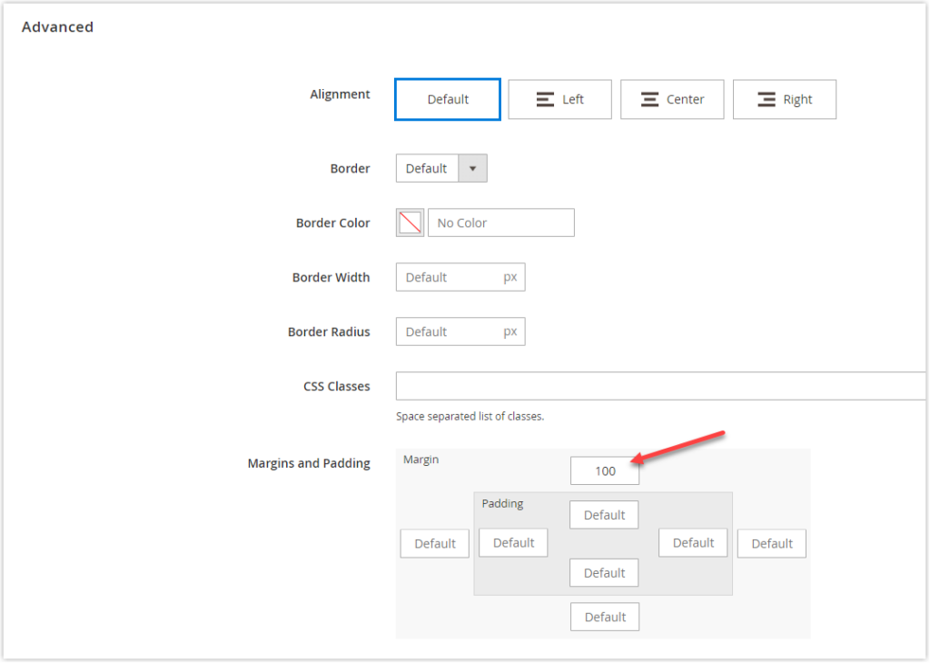 magento 2 real landing page part 3 what people say appearance advanced margins and padding