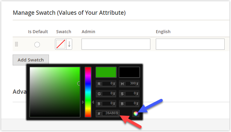 Use Color for Magento 2 Color Swatch 1