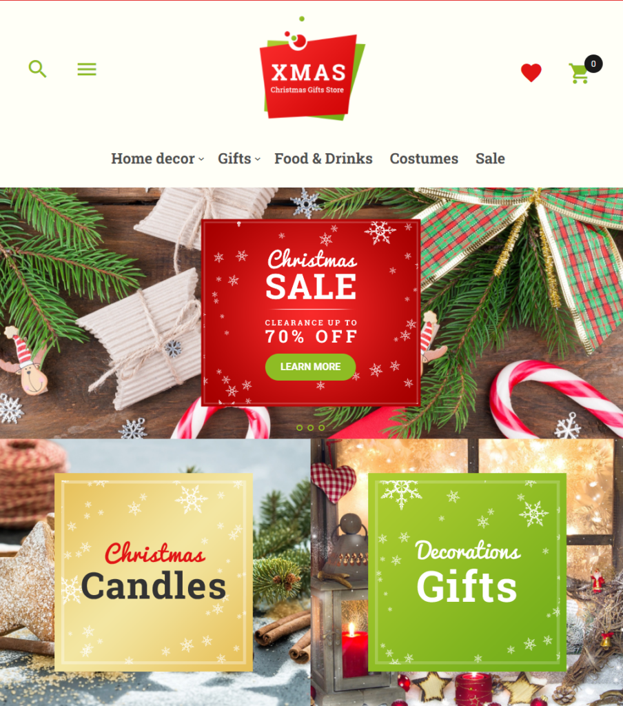 xmas gift store magento christmas theme