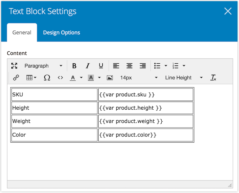 Apply product variables- Magento 2 single product page builder