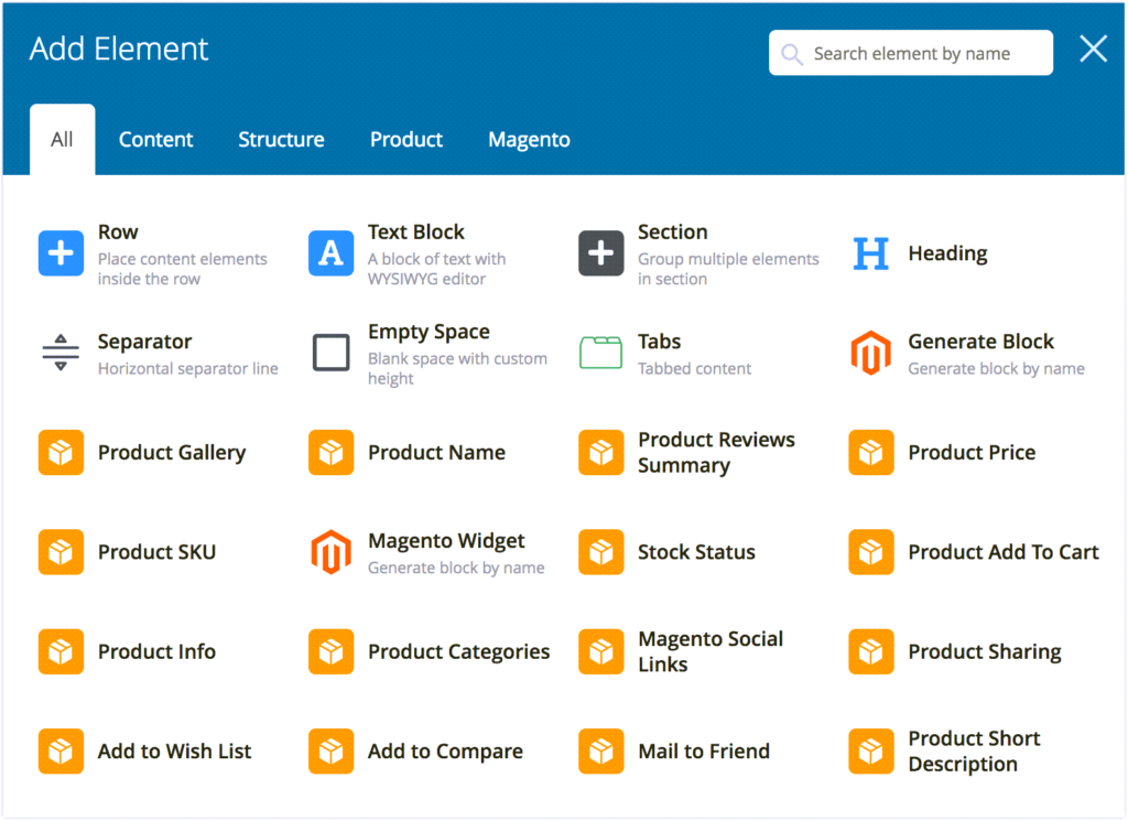 Magento 2 single product page builder extension-30 elements