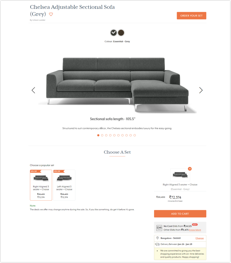 The product detail template image focused product page