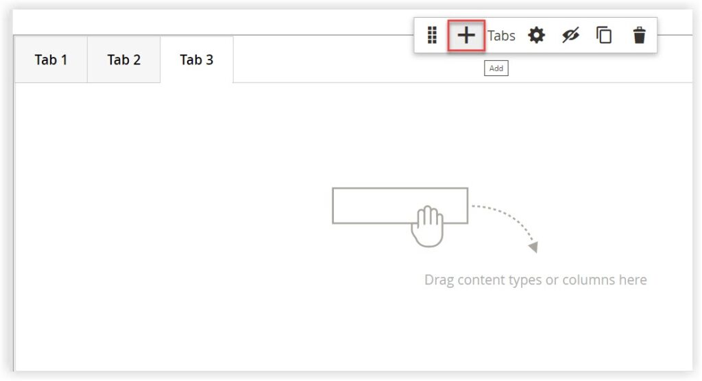 Add a set of Tabs in Magento Page Builder
