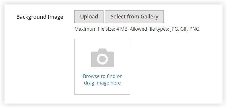 Background Image in Magento Page Builder Tabs Content Type