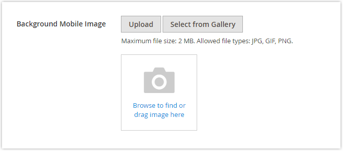 background mobile image in magento page builder column