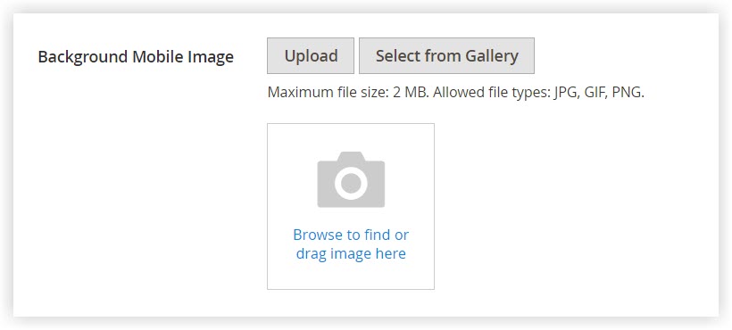 Background Mobile Image in Magento Page Builder Tabs Content Type