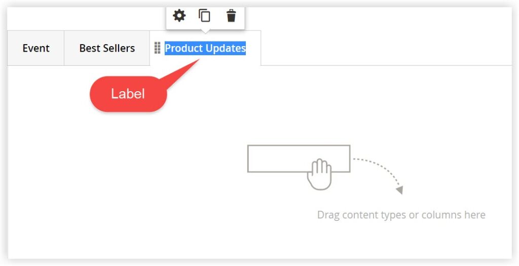 Change Tab Label in Magento Page Builder 