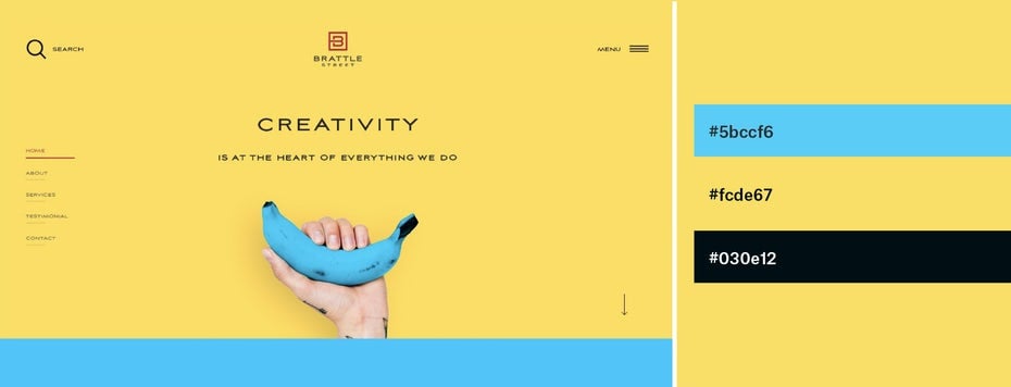 color palettes for website collagerie - Brattle