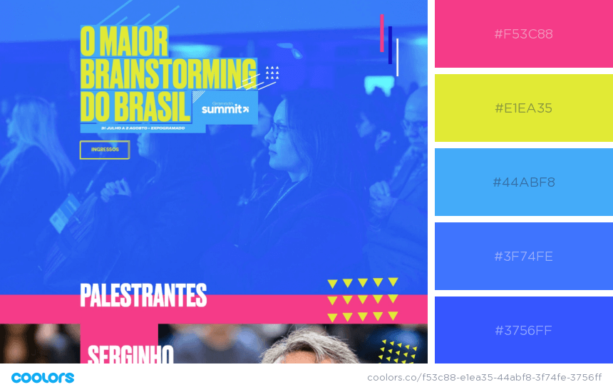 color palettes for website - Gramado Summit