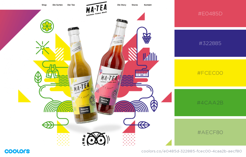 color palettes for website - MA-TEA