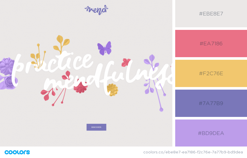 color palettes for website - Mend Seltzer