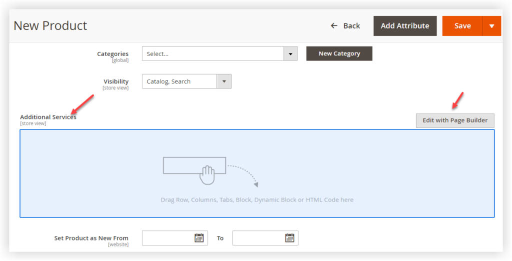 enable page builder in magento 2 product attributes 2