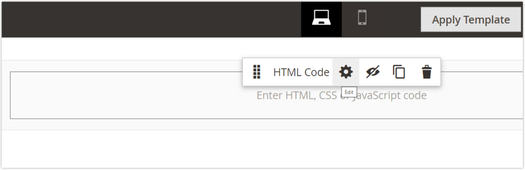 HTML Code content type in Magento Page Builder