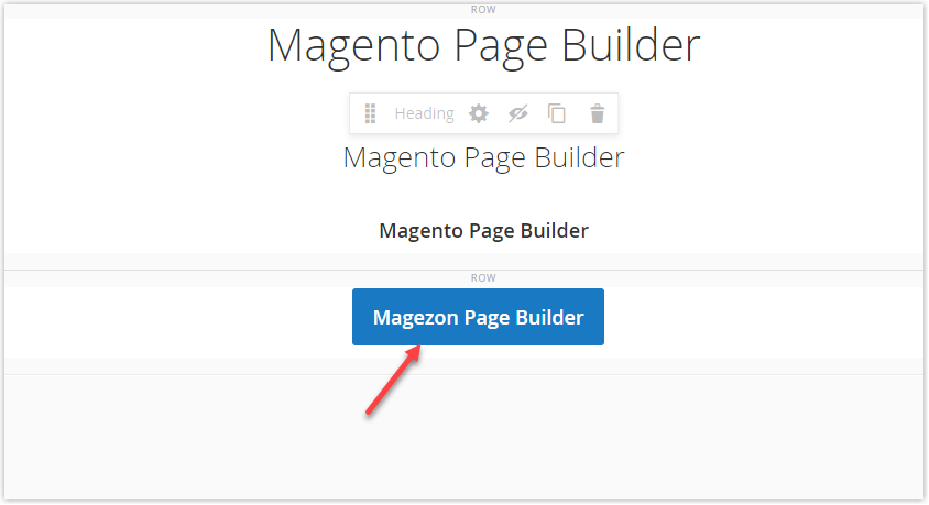 Magento Page Builder default button