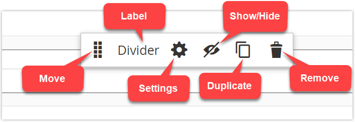 Magento Page Builder Divider toolbox