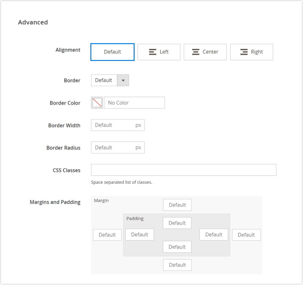 Magento Page Builder Divider With Advanced Settings