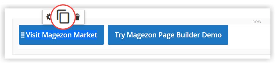 add a set of buttons in magento page builder