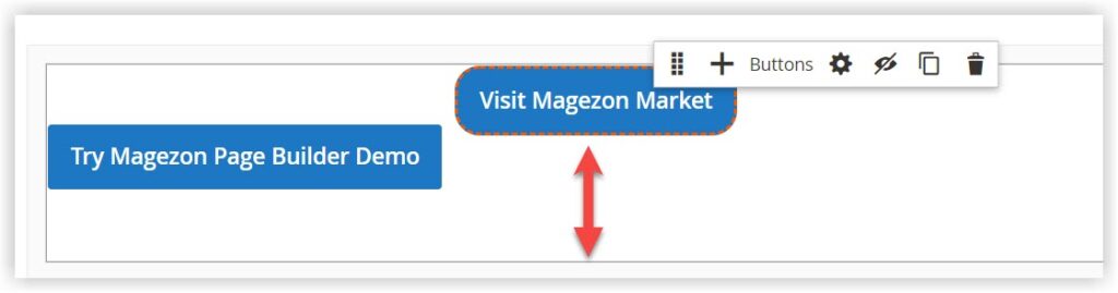 padding example in magento page builder