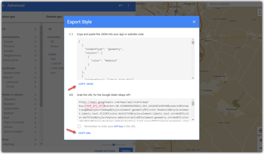 map json copy