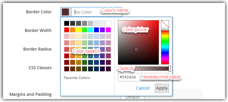 product content type border color