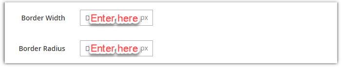 product content type border display options width radius