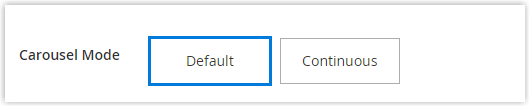 product content type carousel mode